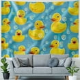 thumbnail image 4 of Orinice Rubber Ducks Bubbles Tapestry Wall Hanging Unique Style Graphic Tapestries Home Wall Decor Art for Living Room Bedroom Apartment Farmhouse Dorm 50x40inch, 4 of 6