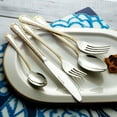 thumbnail image 4 of HOMEHUT 60-Pieces Flatware Set - Gold Cutlery Set Service for 12 People, 18/10 Premium Stainless Steel Silverware Cutlery, 24 Karat Gold-plated, 571G, 4 of 9