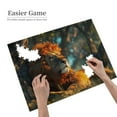 thumbnail image 2 of Lion Resting Under Tree Shade 1000-Piece Wooden Jigsaw Puzzle for Adults, Fun & Challenging Family Brain-Teaser, Perfect Home Decor & Gift, 2 of 7