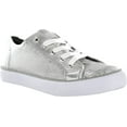 thumbnail image 2 of Gotta Flurt Girl's Disco II Low Top Silver Sequin Dance Sneaker, 2 of 7