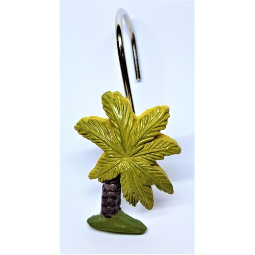 Ben and Jonah Palm Tree Shower Curtain Hooks (Set of 12)