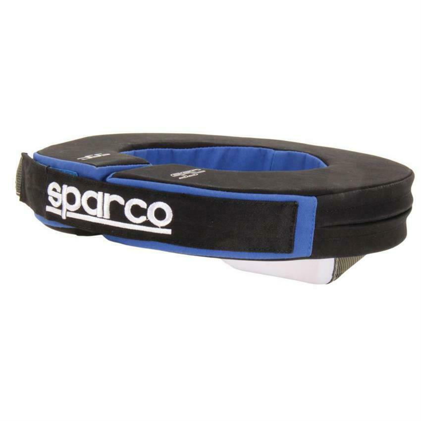 Sparco 001602AZNR Neck Brace Collar 360-Degree, Black/Blue, Small -
