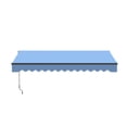 thumbnail image 4 of ALEKO Manual Retractable Home Patio 10 x 8 ft Awning Sky Blue Canopy Black Frame, 4 of 5