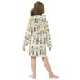 thumbnail image 7 of FORMRS Niños Bathrobe Unisex Hooded Robe Soft Plush Pajamas Sleepwear, Size 10-12T, Red Floral, 7 of 7