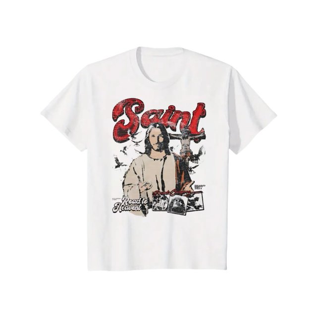 Men'S 100% Cotton Patterned T-Shirt - Double-sided "Jesus Paid It All" Print, Comfortable and Stylish Round Neck Short Sleeve, Casual Wear, Made in The USA