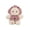Pink#012, variant on Adorable Monkey Plush Pillow, Cute Stuffed Animal Lumbar Support Cushion with Leaf Detail, Soft Backrest for Sofa Chair Bed Office Car Seat, Brown