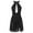 Black, variant on Haitryli Women Teens Sleeveless Ruched Skirted Leotard Ballet Lyrical Figure Skating Dance Dress Blue XL