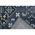 thumbnail image 5 of Gabriella Medallion Blue, Brown, Beige and Ivory Viscose Area Rug 5x8 69657, 5 of 9