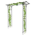thumbnail image 4 of XPOPR Metal Garden Arch Gothic Arbor - Garden Trellis For Climbing Plants, Intricate Gothic-Inspired Design Adds Elegance to Yards/Gardens, Sturdy Metal Frame Supports Roses/Vines/Clematis., 4 of 8