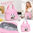 thumbnail image 3 of Cartoon Panda Thermal Lunch Tote Bag, Leakproof Waterproof Insulated Cooler Bag with Front Pocket for Daily Meal Storage, 3 of 9