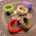 thumbnail image 2 of Anillo De Resina Encantador Para Mujer, Anillos De Piedras Preciosas De Color Gelatina Para Mujeres Y Niñas, Regalo De Joyería Estética Simple 5 Uds Yuarrent AP005661-00, 2 of 6