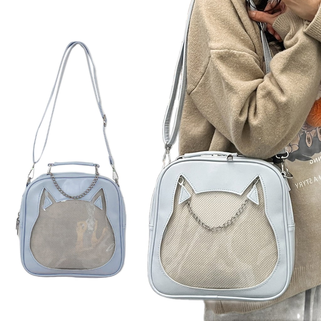 ZPAQI Cute Cat PU Crossbody Bag Trendy Mini Backpack Stylish JK Uniform Shoulder Bag For Valentine's Day Gift