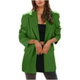 thumbnail image 4 of biudgviw Womens Business Casual Blazer Lapel Neck Work Office Suit Jackets Long Sleeve Elegant Dressy Fall Outwear with Pockets, 4 of 7