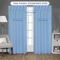 thumbnail image 4 of Kotton Culture Black Out Curtains 84 Inch Long Pinch Pleated Drapes Thermal Insulated Room Darkening Window Treatment for Bedroom, Patio Door, Room Divider, Office W(21"+21") L84 (2 Panels, Sky Blue), 4 of 9