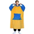 thumbnail image 7 of Catalonia Oversized Blanket Hoodie Sweatshirt, Fleece Pullover with Large Front Pocket, for Adults Men Women, Yellow/Blue, 7 of 7