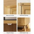 thumbnail image 4 of EYYTHUNG Buffet Cabinet with Storage Modern Credenza with 2 Doors and Adjustable Shelves Curved Design Accent Sideboard Media Console Cabinet, Natural Oak, 4 of 8