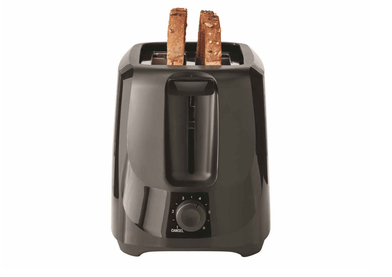 Mainstays 2-Slice Toaster Black with 6 Shade Settings and Removable Crumb Tray