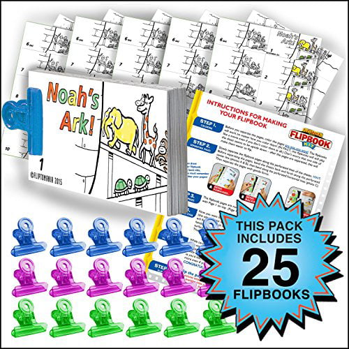 Fliptomania Noah's Ark Flipbook Animation Activity Pack - 25 Sets DIY Flip  Books | Walmart Canada