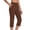 Khaki(NEW&HOT), variant on No Boundarie Womens Summer Capri Pants High Waisted Pull On Stretchy Comfy Casual Office Cropped Trousers with Pockets Beige Size XL