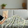 thumbnail image 3 of Succulent Soft Flannel Fleece Blanket, Flowering Cactus Plants in Pots Urban Modern Agave Desert Foliage Print, Cozy Plush for Indoor and Outdoor Use, 60" x 80", Fern Green and Cocoa, by Ambesonne, 3 of 5