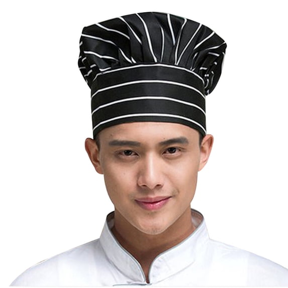 dianhelloya Professional Stretchy Adjustable Men Cap Kitchen Cook Baker Catering Chef Hat