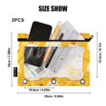 thumbnail image 3 of Dailycode 2 Pack Pencil Pouch for 3 Ring Binder Smooth Zipper Folders with Pockets Clear Window Pencil Case, Lovely Capybara and Orange, 3 of 6