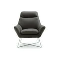 thumbnail image 6 of Whiteline Modern Living Daiana Chair dark gray top grain Italian leather  stainless steel legs., 6 of 10