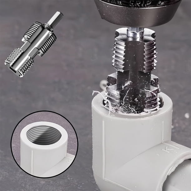 Roscador de tuberías de agua, con abertura interior/exterior dividida 4/6, taladro eléctrico, corte de precisión, marco de metal, portátil para taller.