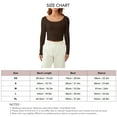thumbnail image 3 of Blusa ajustada de manga larga acanalada, blusa de manga larga para mujer Blusa ajustada de manga larga acanalada para mujer Elegante y moderna, 3 of 8