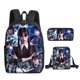 thumbnail image 1 of 2023 Nuevo Miércoles Addams Mochila De Escuela Primaria Bolsa De Mensajero Bolígrafo Conjunto De Tres Piezas DIY, 1 of 4