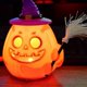 thumbnail image 3 of Halloween Party Pumpkin Toys with Horror Sound Pumpkin Witch Hand-Held Broom Hangable Jack-o'-Lantern 3 AAA Battery Powered Pumpkin Lantern Holiday Li, 3 of 5