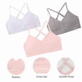 thumbnail image 3 of Livona Racerback Training Bra for Girls- 3 Pack Seamless Sports Bra, Padded Everyday Bra Bralette,Crop Cami Tank Top (6-14), 3 of 7
