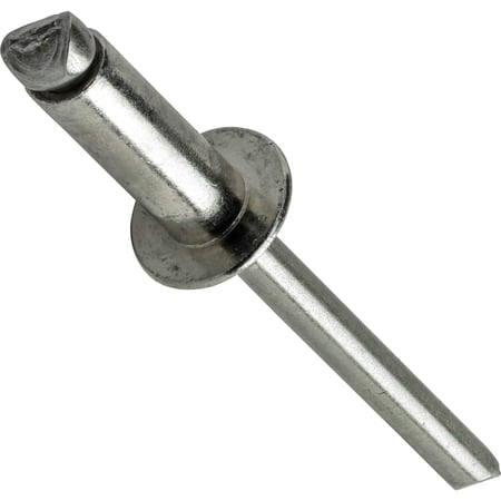 Fastenere Pop Rivets - 3/16 x 1/8 (50pcs) Heavy Duty Open-End Stainless Steel Dome-Head Blind Rivets Corrosion-Resistant High Tensile & Shear Strength 6-2 Gap 0.020 -0.125