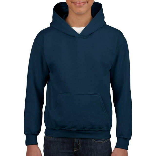Heavy Blend Youth Hooded Sweatshirt, S, Navy