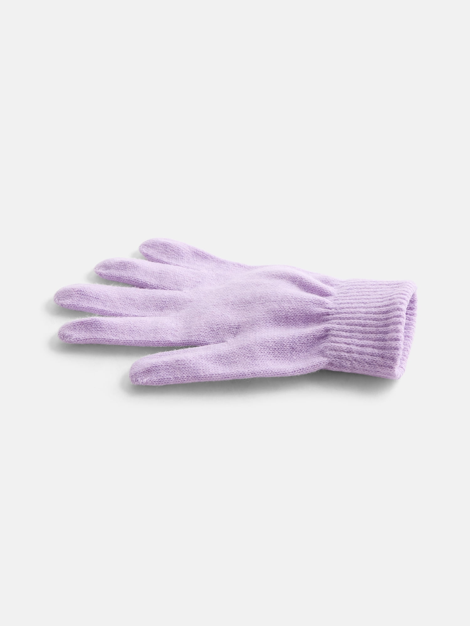 No Boundaries Women's Ribbed Knit Solid Gloves, 2 Pack