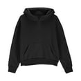 thumbnail image 3 of Lmnyox Kids Girls Casual Athletic Sweatshirts Half Zip Long Sleeve Hoodies Solid Hooded Sport Pullover Tops with Pocket, 3 of 8