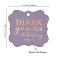 thumbnail image 7 of Inkdotpot Real Rose Gold Foil Thank You For Celebrating With Us Bridal Shower-Baby Shower-Retirement-Wedding-Birthday Tags Favor Bracket Shape Hang Pack Of 50 Paper Tags, 7 of 7
