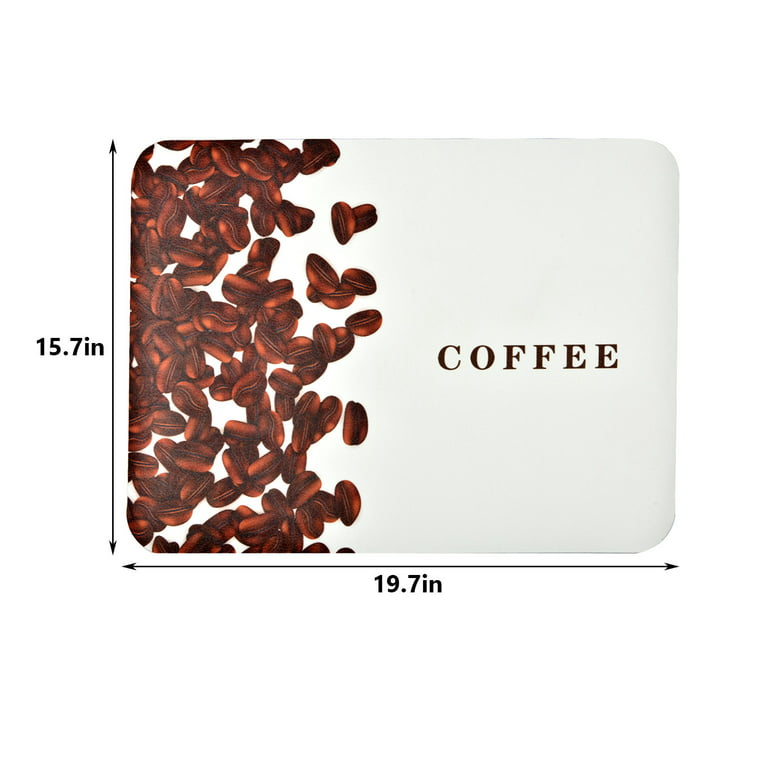 Coffee Mat 16x20 Hide Stain Rubber Backed Absorbent Dish Drying