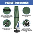 thumbnail image 4 of Wiipara 6' x 9' Green Patio Umbrella Cover, Waterproof, 4 of 11
