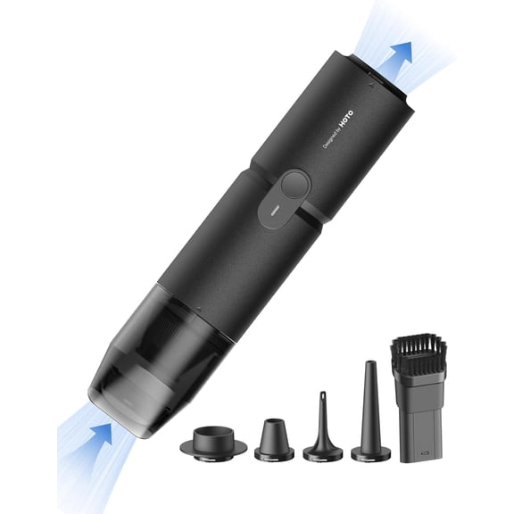 Handheld Vacuum Cleaner Cordless, Desk Vacuum Cleaner Compressed Electric Air Duster 15000Pa Suction, 4-in-1 Portable Vortex Vacuum Dust Buster Air Blower for Computer, Keyboard, Coffee Grounds