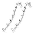 thumbnail image 1 of WHAMVOX 2Pcs Metal Clothes Mounted Laundry Hangers Silver Iron Space Saving Rotatable Design For Homeowners, 1 of 8