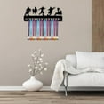 thumbnail image 6 of Football Medal Hanger Display Soccer Medal Holder Rack Sports Metal Hanging Iron Wall Mount Frame Shelf Wall Decor Medal Hangers for Runner Marathon Medalist Black 15.7 x 6Inch, 6 of 7