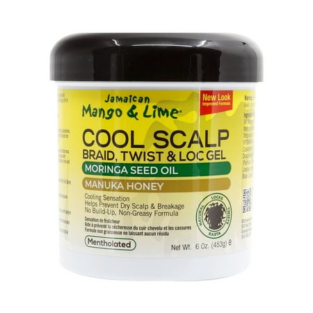 Jamaican Mango Lime  No More Itch Cool Scalp Braid Twist and Lock Hair Gel 6 Oz. Pack of 6