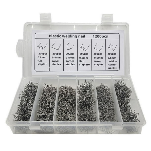 Clavo Plástico De La Soldadura, Grapas Plásticas Del Soldador Del Acero Del Resorte 1200PCS Para El Automóvil