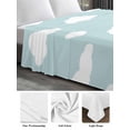 thumbnail image 6 of Clouds Twim Size Flat Sheet, Wrinkleproof & Fadeproof Cooling Flat Bed Sheet Only, Cartoon Blue Sky Minimalist Aesthetic Breathable Soft Bedding Top Sheets 66 x 96 Inches, 6 of 8