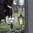 thumbnail image 4 of Cross Memorial Pile Sympathy Sign Tombstone Garden Ornament Winged Angel Grave Plaque Marker Stake Decor Warm Gifts Dad, 4 of 6