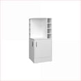 thumbnail image 5 of Corner Bar Cabinet with Wine Rack, Open Shelves & Hidden Storage, White | Modern | Medium (40-55in), 5 of 8