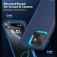 thumbnail image 3 of iPhone 16 Case Cover 3 Layer Rugged / Heavy Duty / Shockproof 6.1" Navy, 3 of 4