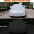 thumbnail image 4 of Housse de Voiture Pleine Berline Couvertures avec Bande Réfléchissante Protection Solaire Anti-Poussière Résistant aux Rayures Universelle XL, 4 of 6