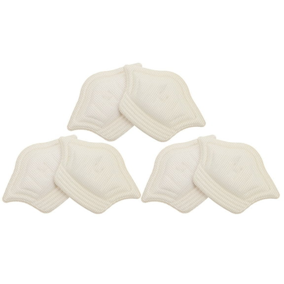 OFFIGAM Sneaker Heel Pads White Sponge Cloth 3 Pairs 6 Pcs Heel Protector Cushion Pads
